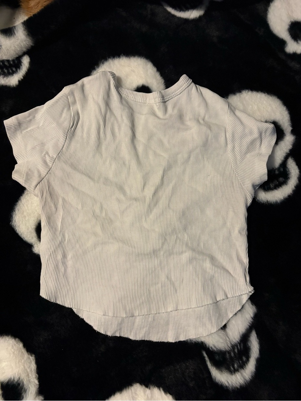 Garage White Ribbed Henley Crop Top - Picture 2 of 2